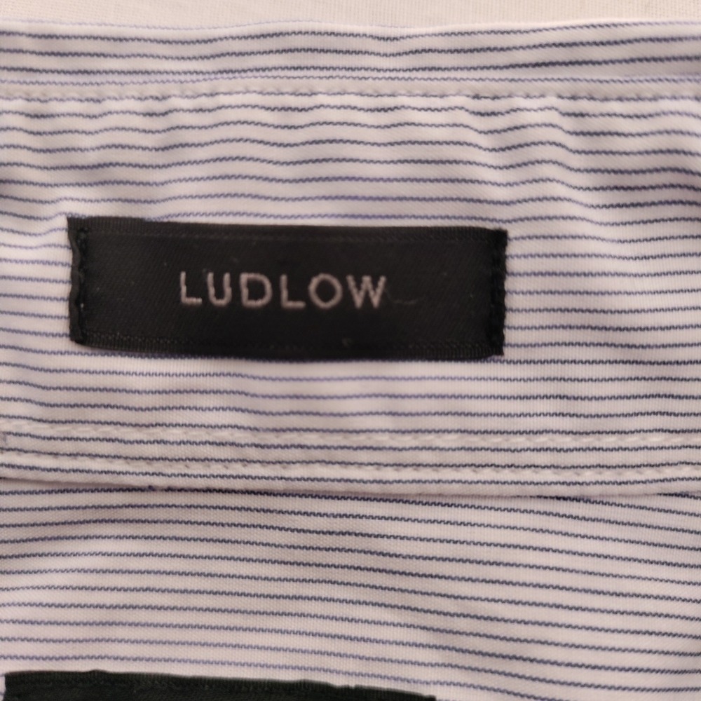 J Crew Ludlow Mens XS Blue Stripe Dress Shirt 120s 2 Ply Cotton Button Down - Picture 9 of 14